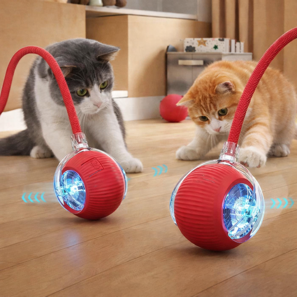 PurrBall Interactive Ball Toy with Tail for Cats