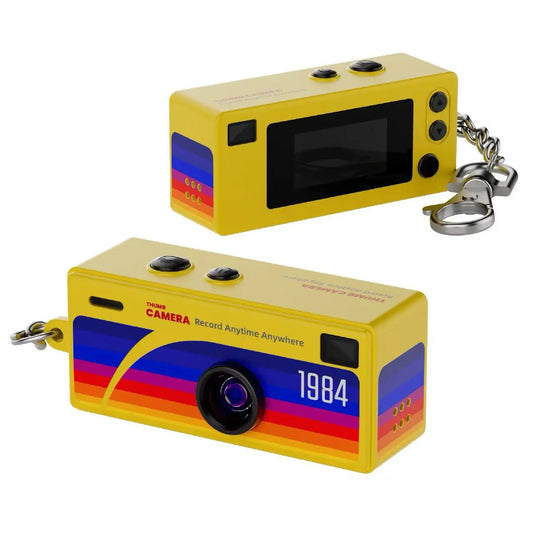Digital Camera 0.96 Inch Keychain Camera Retro Support Memory Card 1080P Very Small Camcorder Video Recorder with Flash